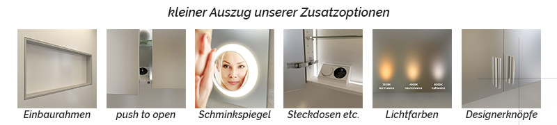 Spiegelschrank mit Zusatzoptionen