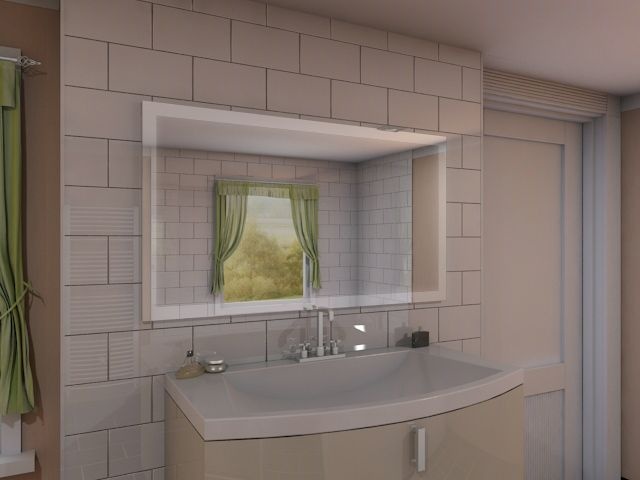 Badspiegel mit fürs Badezimmer Beleuchtung Qualität und Airis, Eleganz