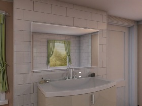 Badezimmerspiegel beleuchtet - Ren